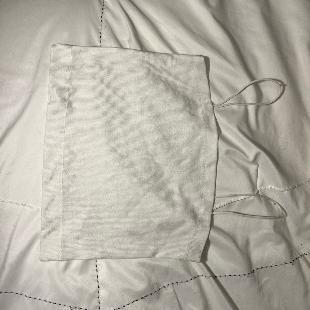 American Eagle Outfitters White Ribbed Fabric